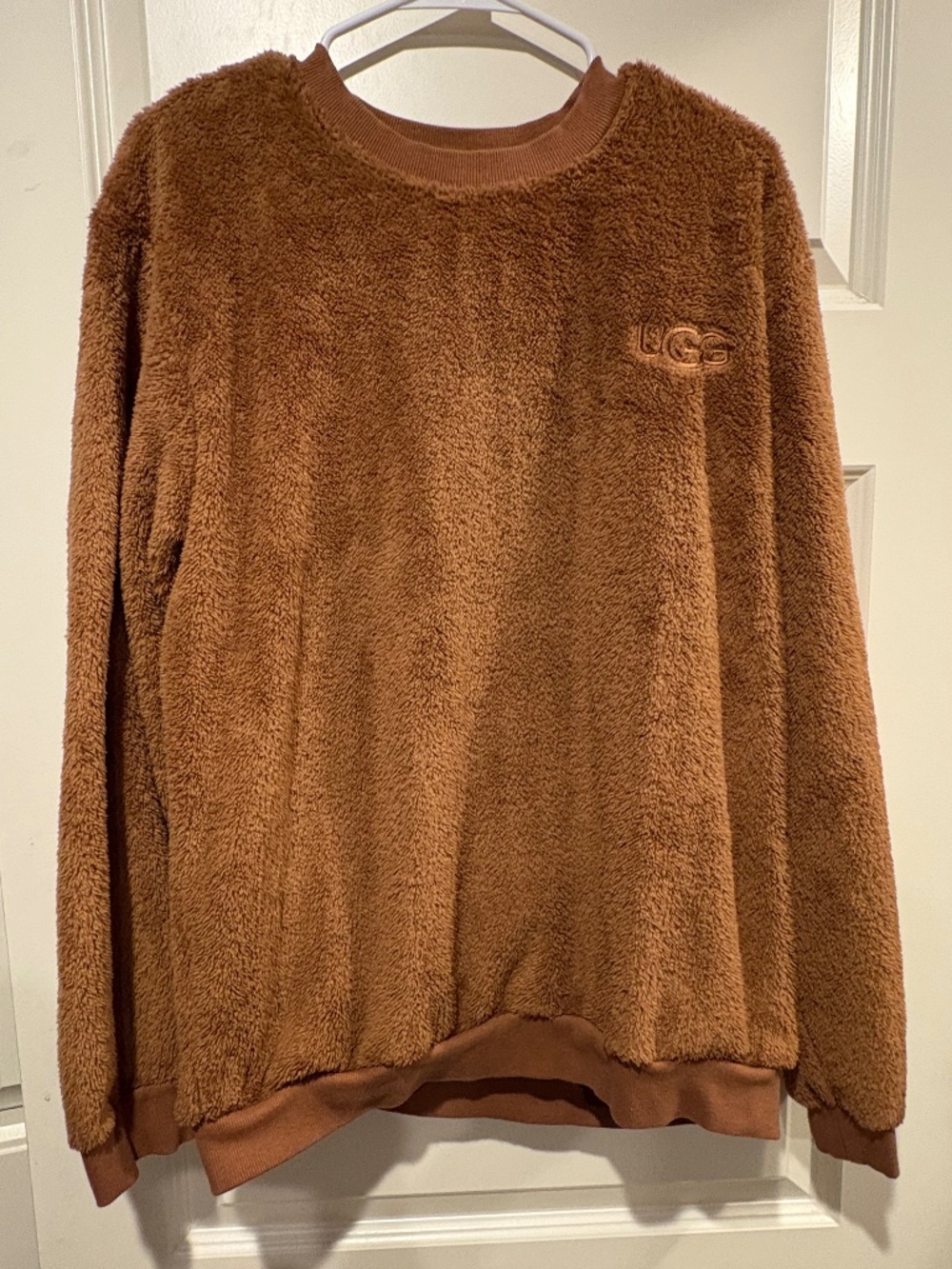 Ugg Men's High Pile Fleece Sweatshirt Sweater Pullover Medium Cedar Bark